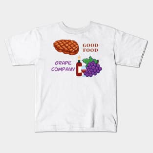 Fruit Pun Grape Company Kids T-Shirt